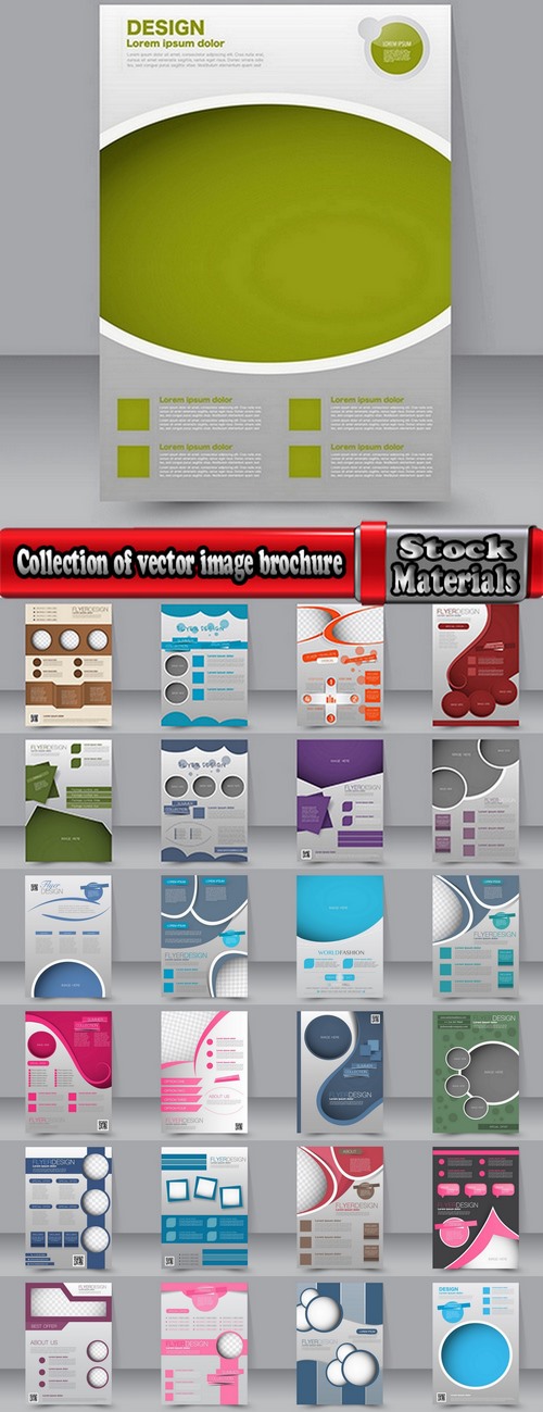 Collection of vector image brochure flyer banner #4-25 Eps
