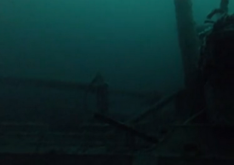 Взялась первая съёмка затонувшего в Крыму парохода с кладом нацистов [видео]