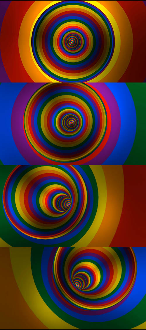 Hypnotic Rainbow Tunnel Spin